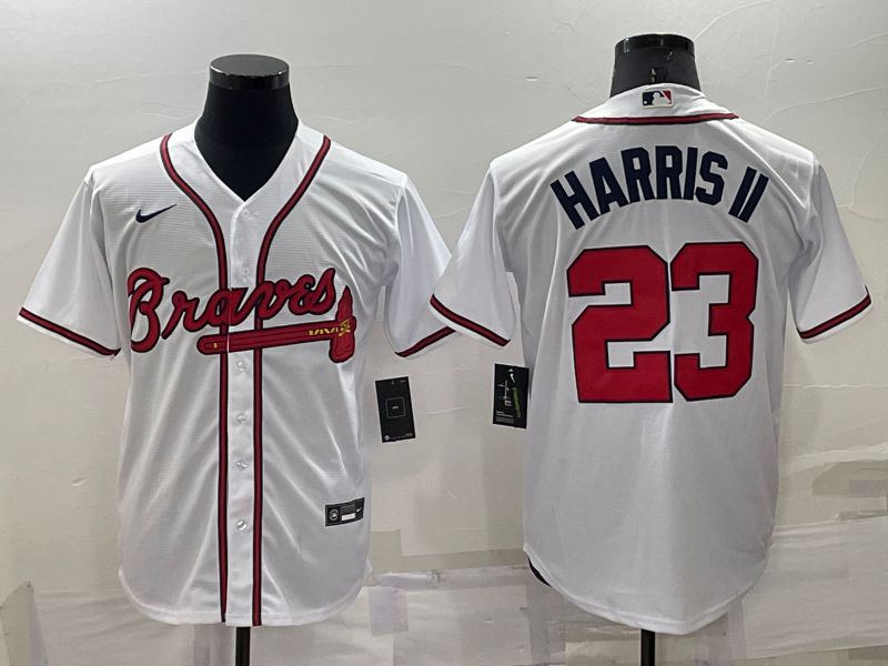 Men Atlanta Braves 23 Harris ii White Game Nike 2022 MLB Jersey